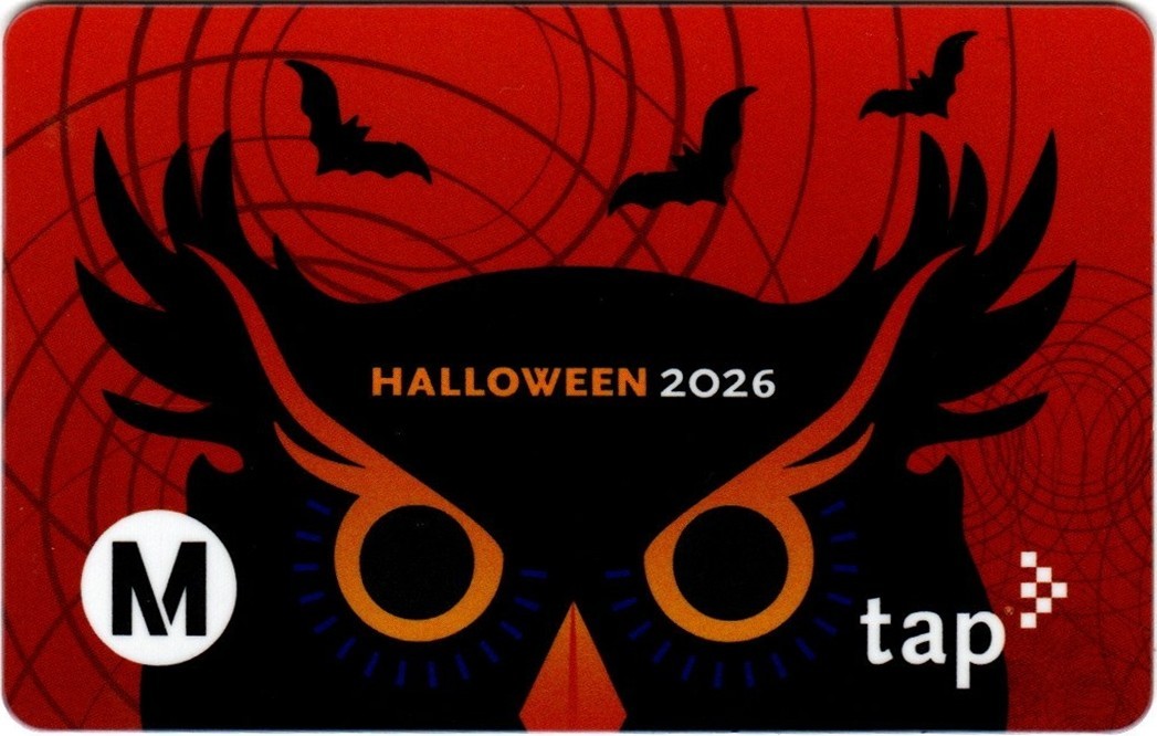 Metro TAP Card HALLOWEEN 2026 Los Angeles Subway Bus Train Transit Fare Card