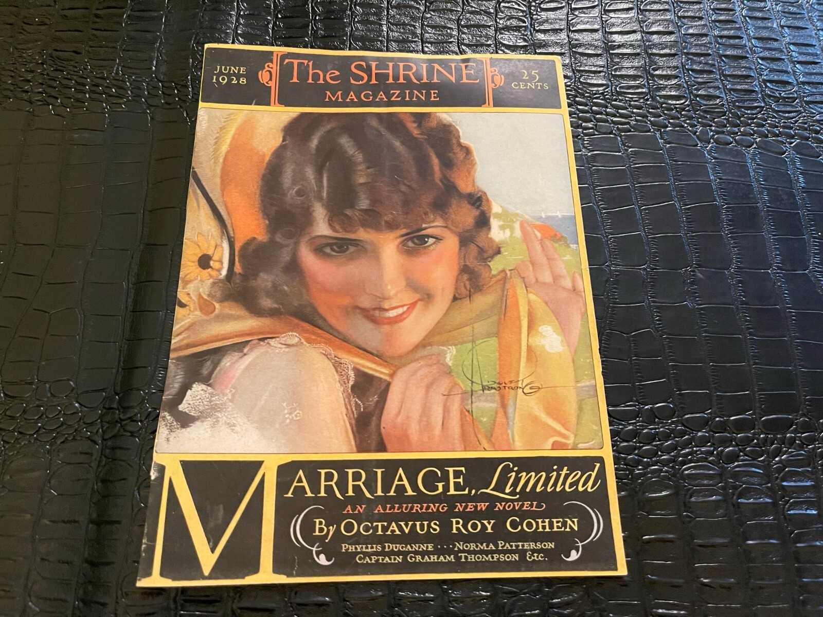 Vintage original Pin-Up Pinup JUNE 1928 SHRINE magazine cover ARMSTRONG misc1817