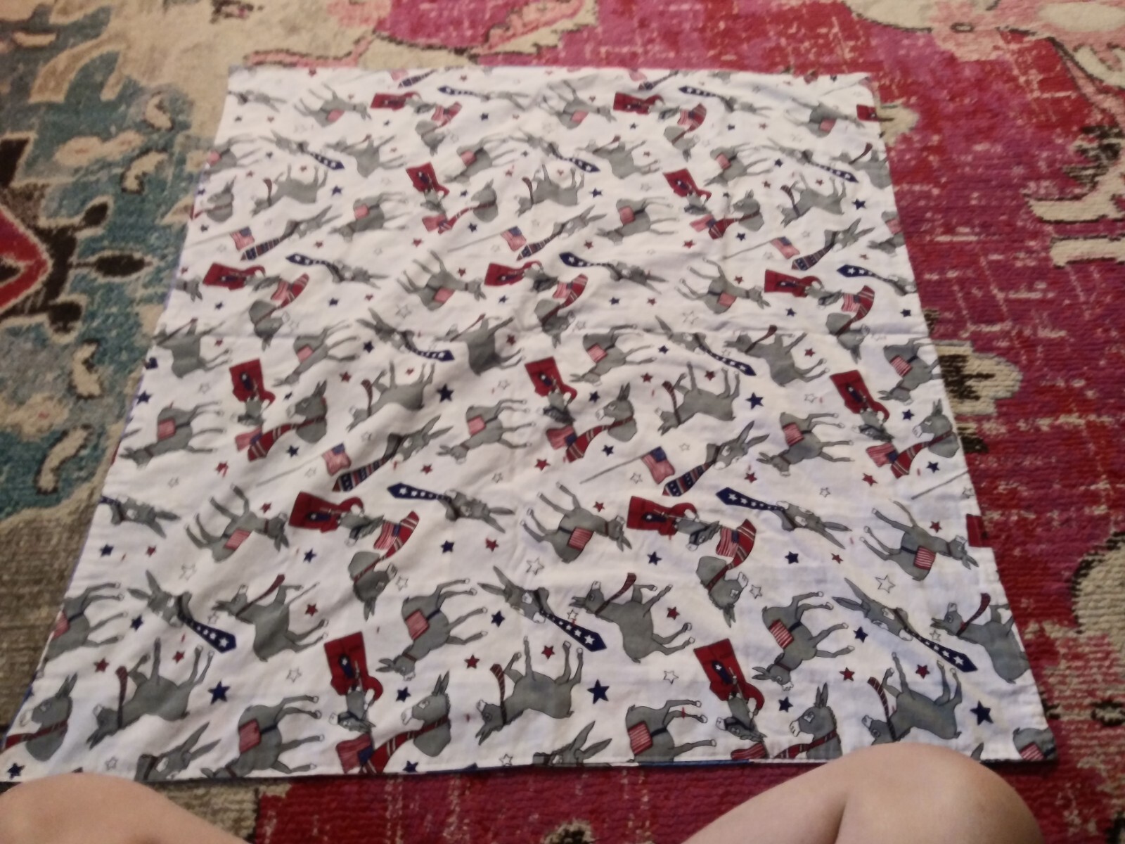Handmade double sided Democrat Donkey 32x32