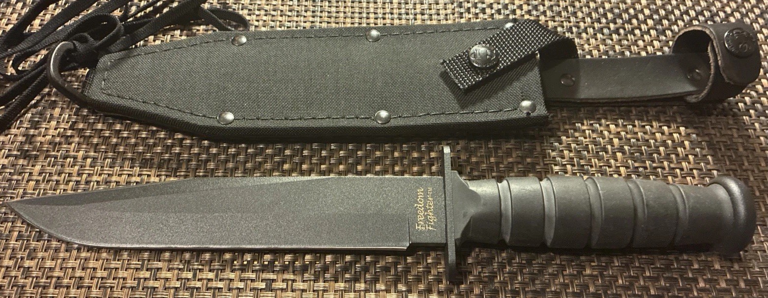Ontario Knife USA FF6 Freedom Fighter Combat Fighting Knife w/ Sheath, DISC,MINT Ontario Knife USA FF6 Freedom Fighter Combat Fighting Knife w/ Sheath, DISC,MINT