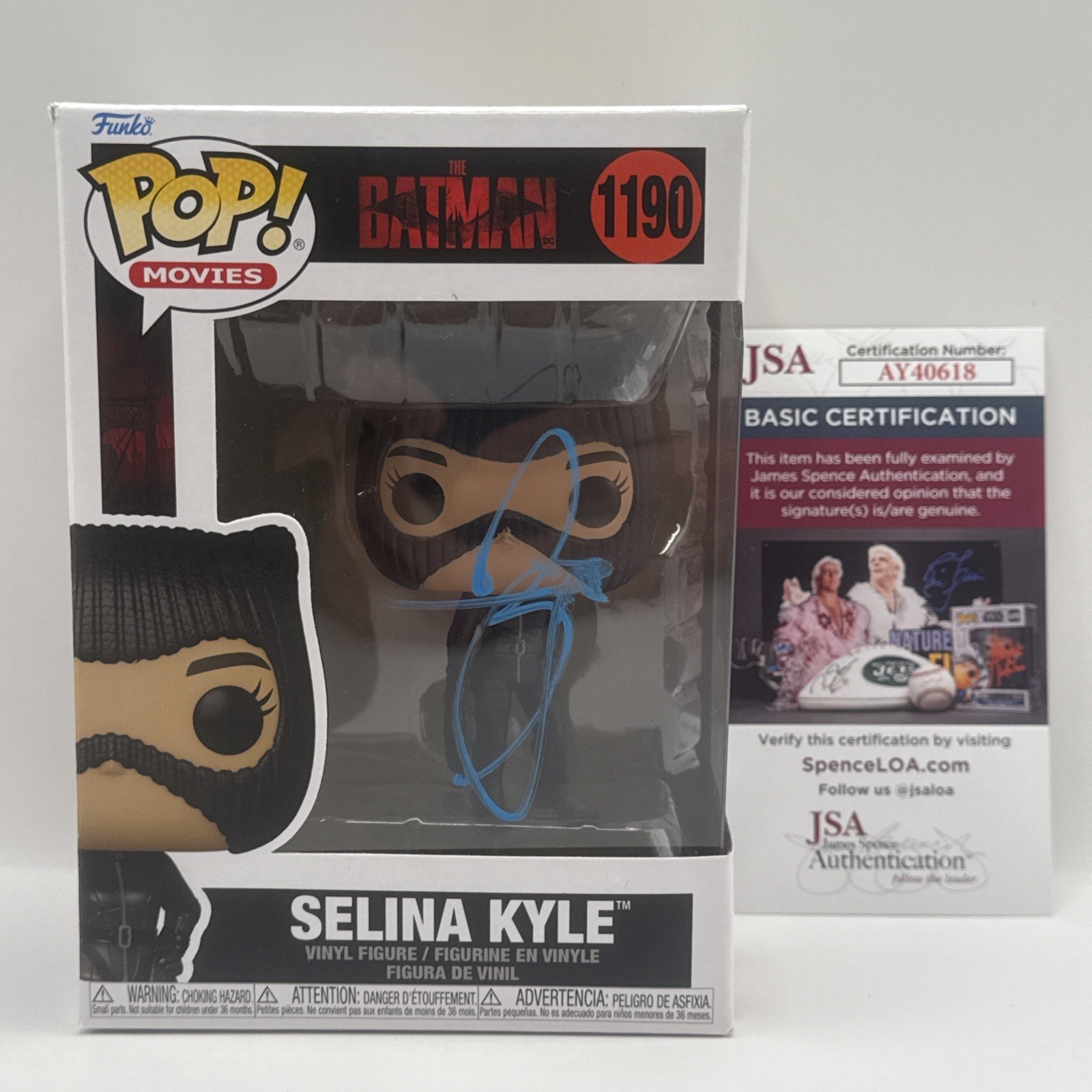Zoe Kravitz Signed Selina Kyle Funko Pop JSA COA AUTHENTIC The Batman Catwoman