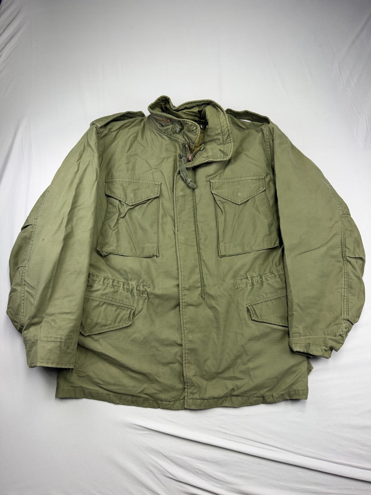 Vintage M65 Field Jacket Large Green Army US Military USA 70s Utility