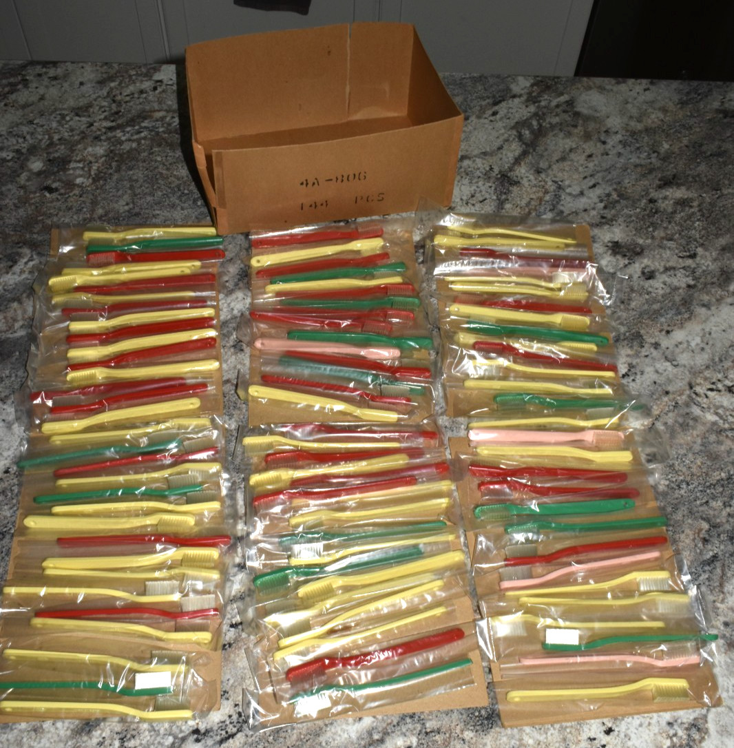 Rare Vintage Find:  Fuller Brush Salesman Sample Toothbrushes  approx. 90