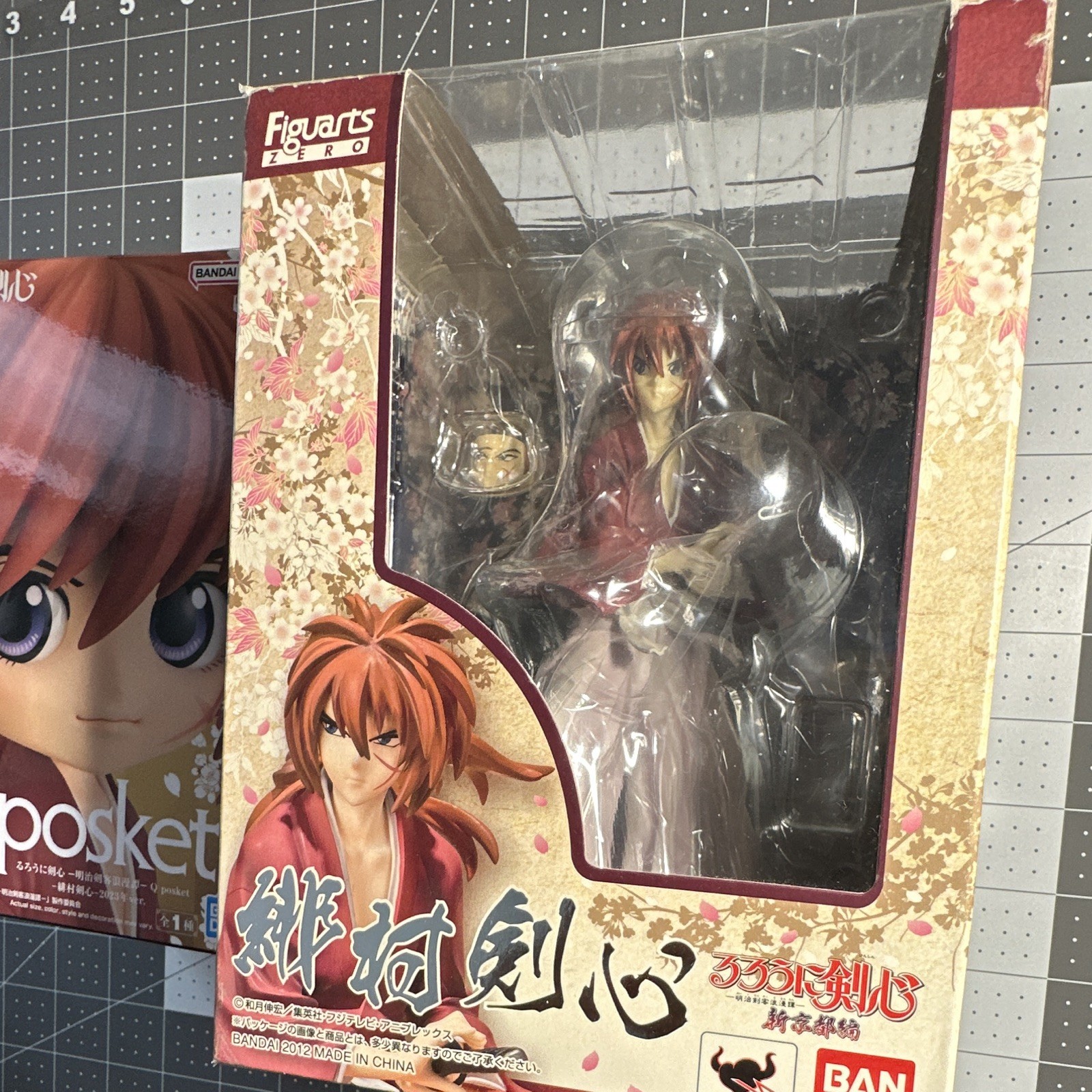 Bandai Figuarts ZERO Kenshin Himura Figure And Q posket 2012 (Mint in Box)