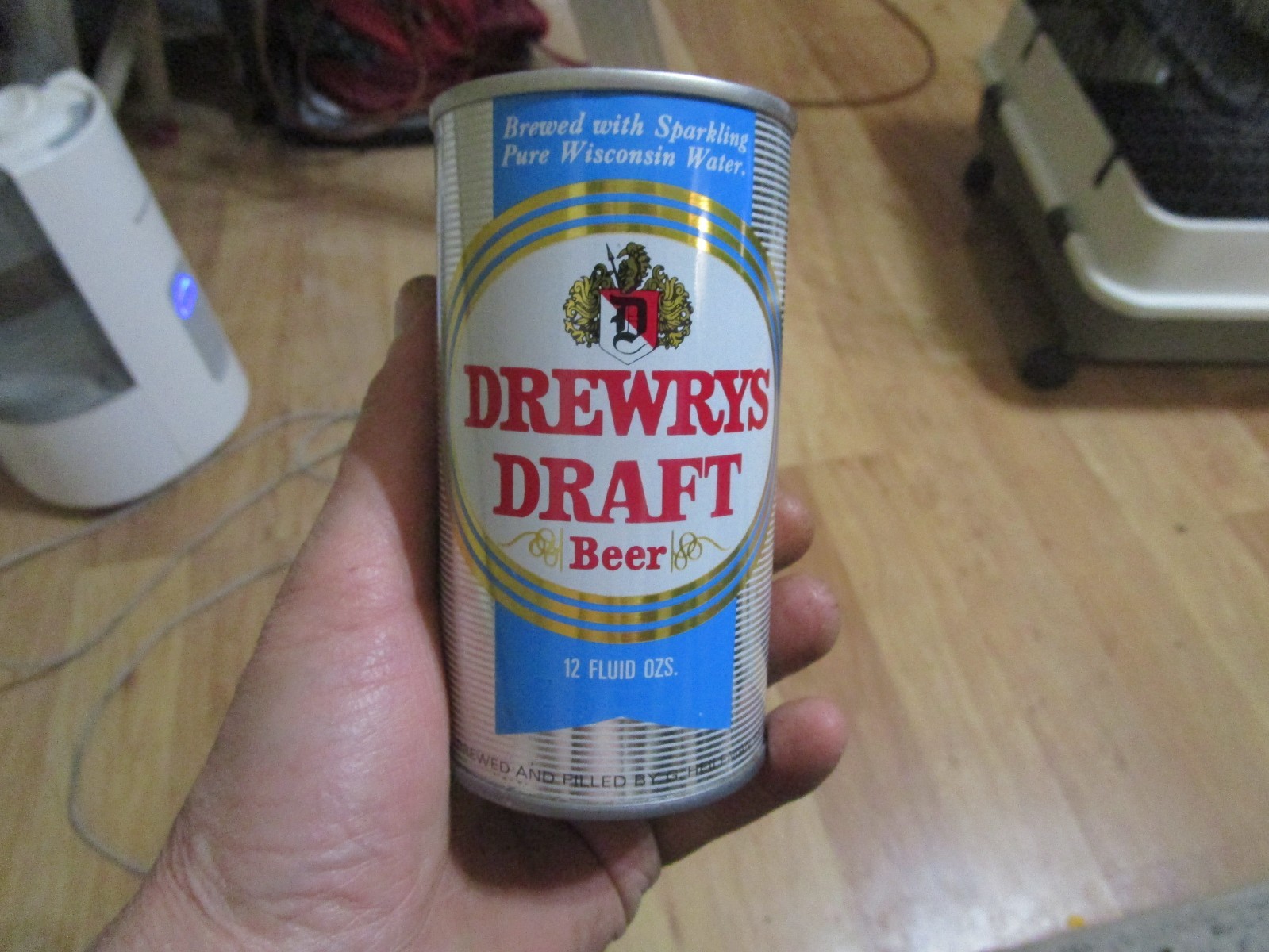 Minty Drewrys Draft 12 Oz Straight Steel Beer Can Heileman 2 Cities 59-32