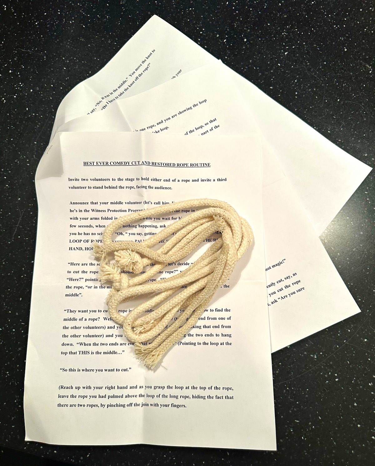Vintage Bob Shelley Best Ever Comedy Cut And Restored Rope Magic Script&Rope NOS