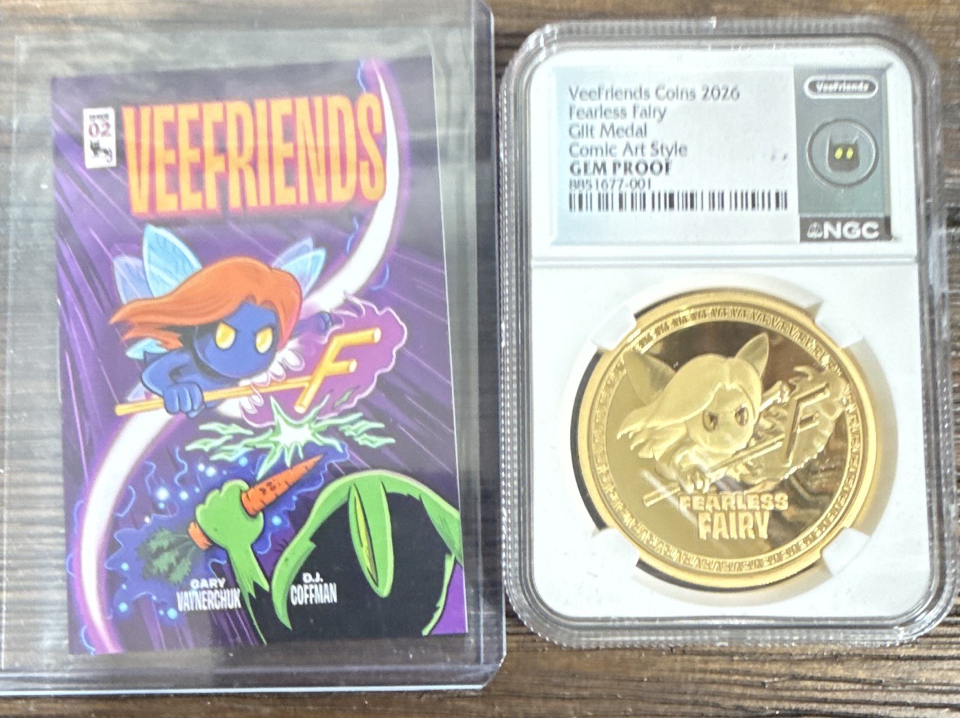 VeeFriends 2026 Fearless Fairy RARE BUNDLE COIN AND #4 Mini comic