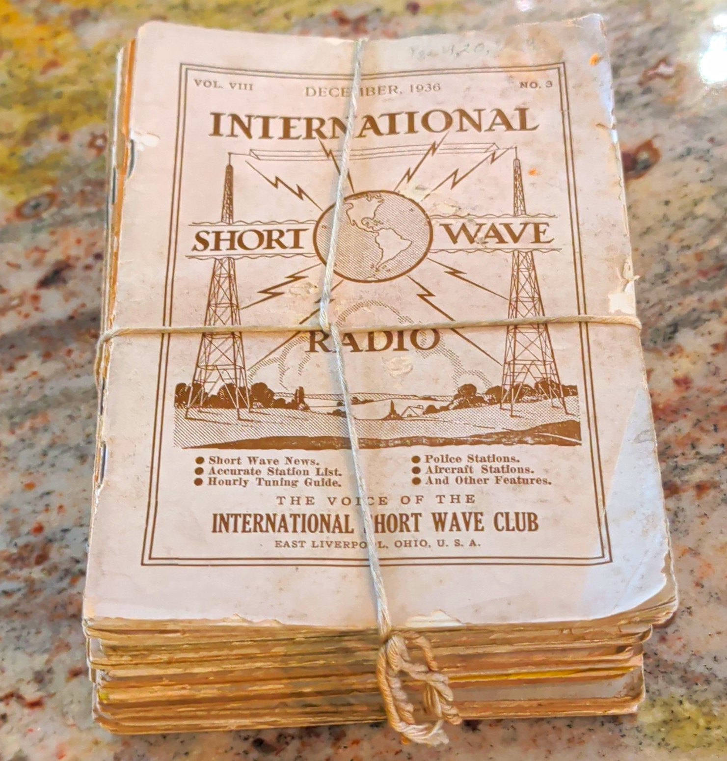 VINTAGE 1930s-1941 Shortwave Radio Magazine Ham DXing Guide East Liverpool