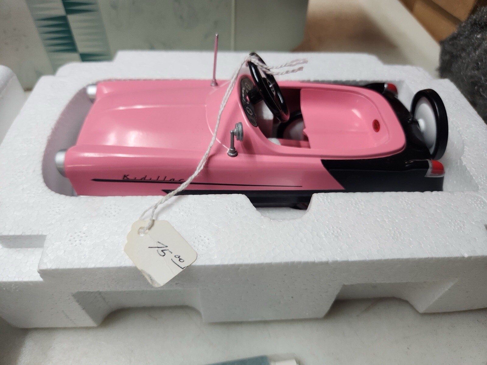 **L@@K VINTAGE NEW HALLMARK KIDDIE CAR 1956 PINK KIDILLAC SIGNED 1994 NEW IN BOX