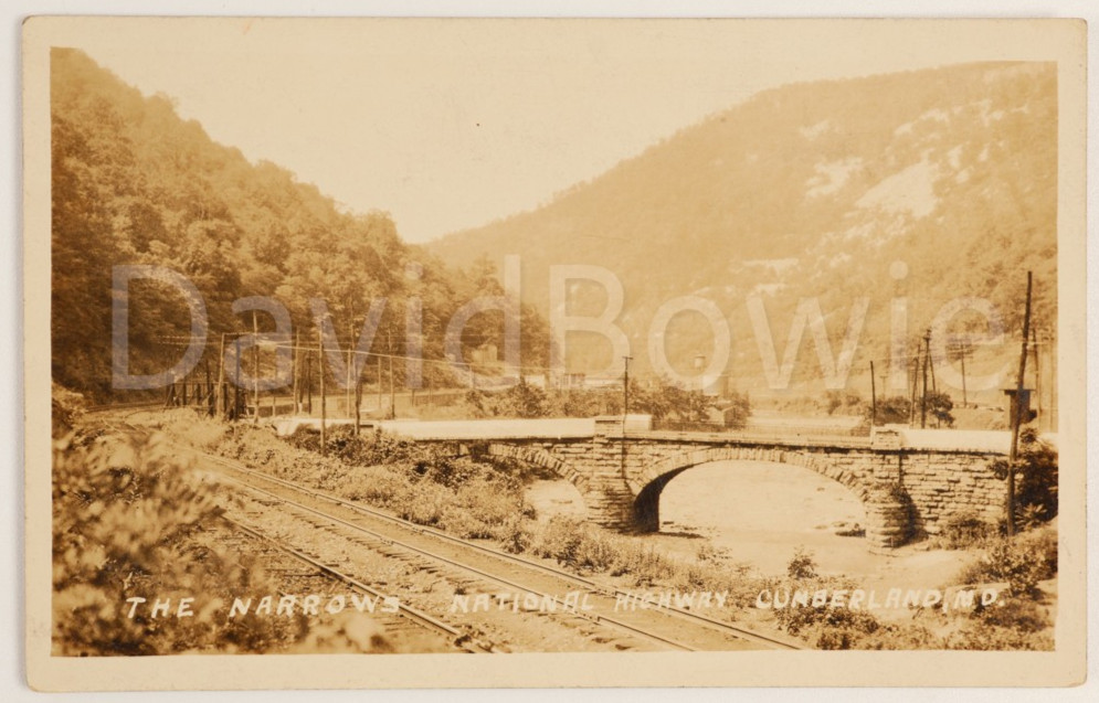 Vintage RPPC The Narrows National Highway Cumberland Maryland Bridge Postcard