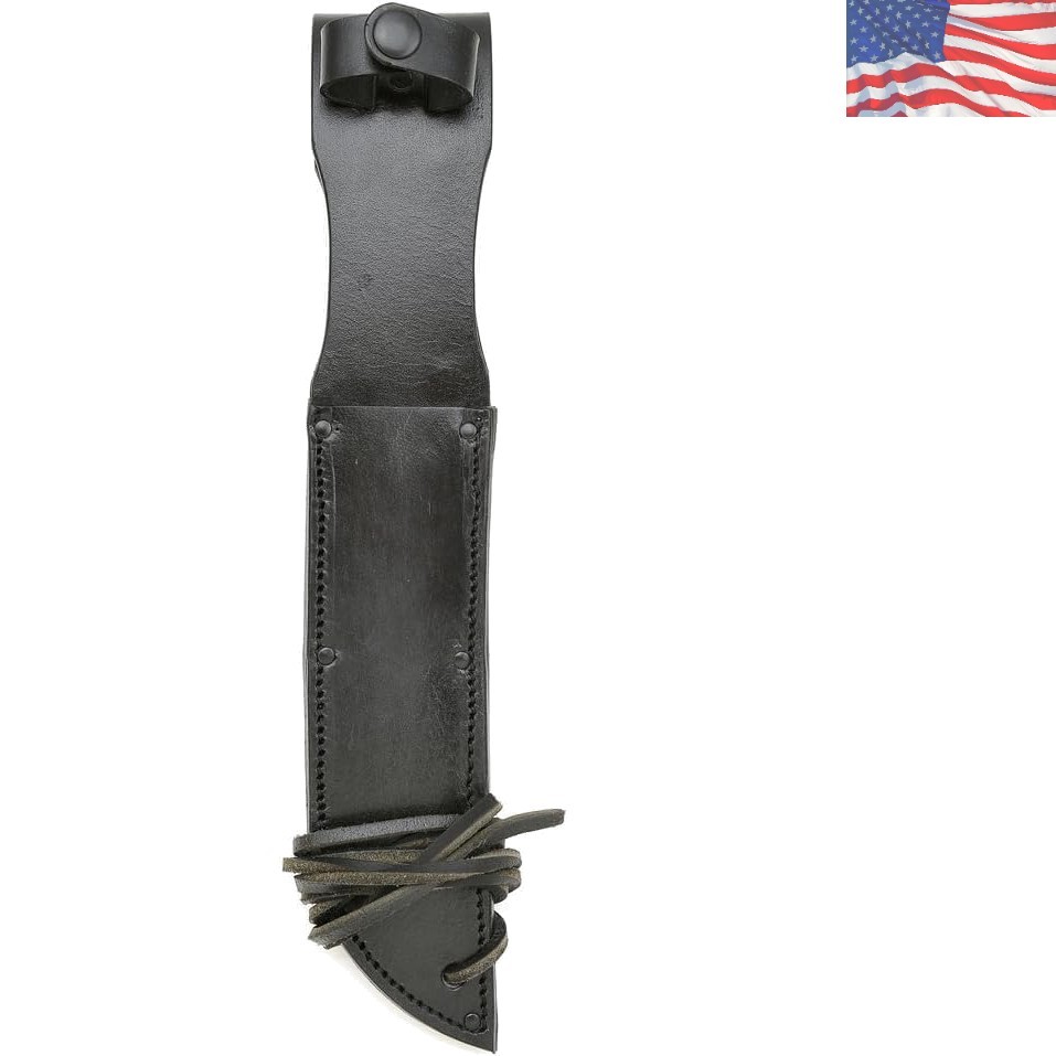 Authentic WWII Style Leather Sheath for US Navy MK 2 & Ka-Bar Knives