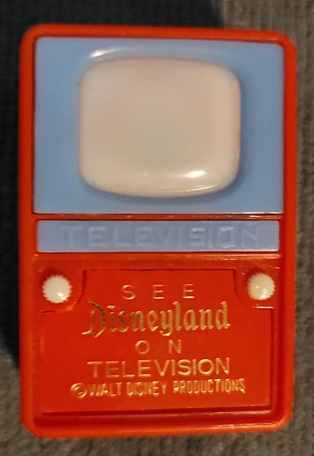Rare 1960s Disneyland Red Mini-TV Viewer \