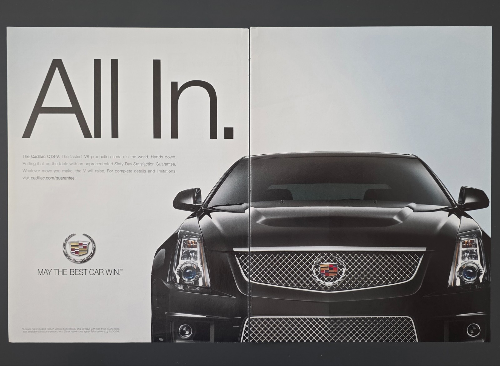 2009 2-Page PRINT AD Cadillac CTS-V V8 Sedan 