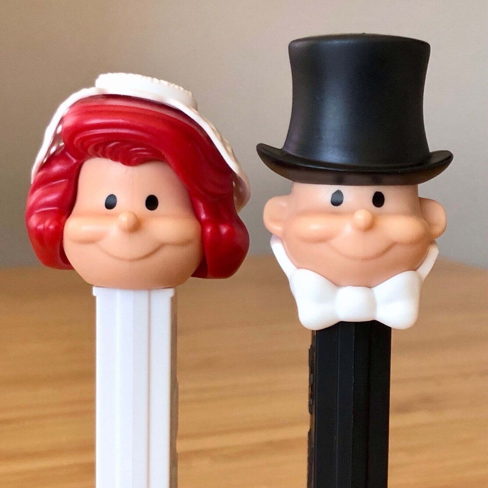 PEZ Brunette Bride & Groom - Wedding Gift/Present/Favors/Cake Topper/Candy Bar