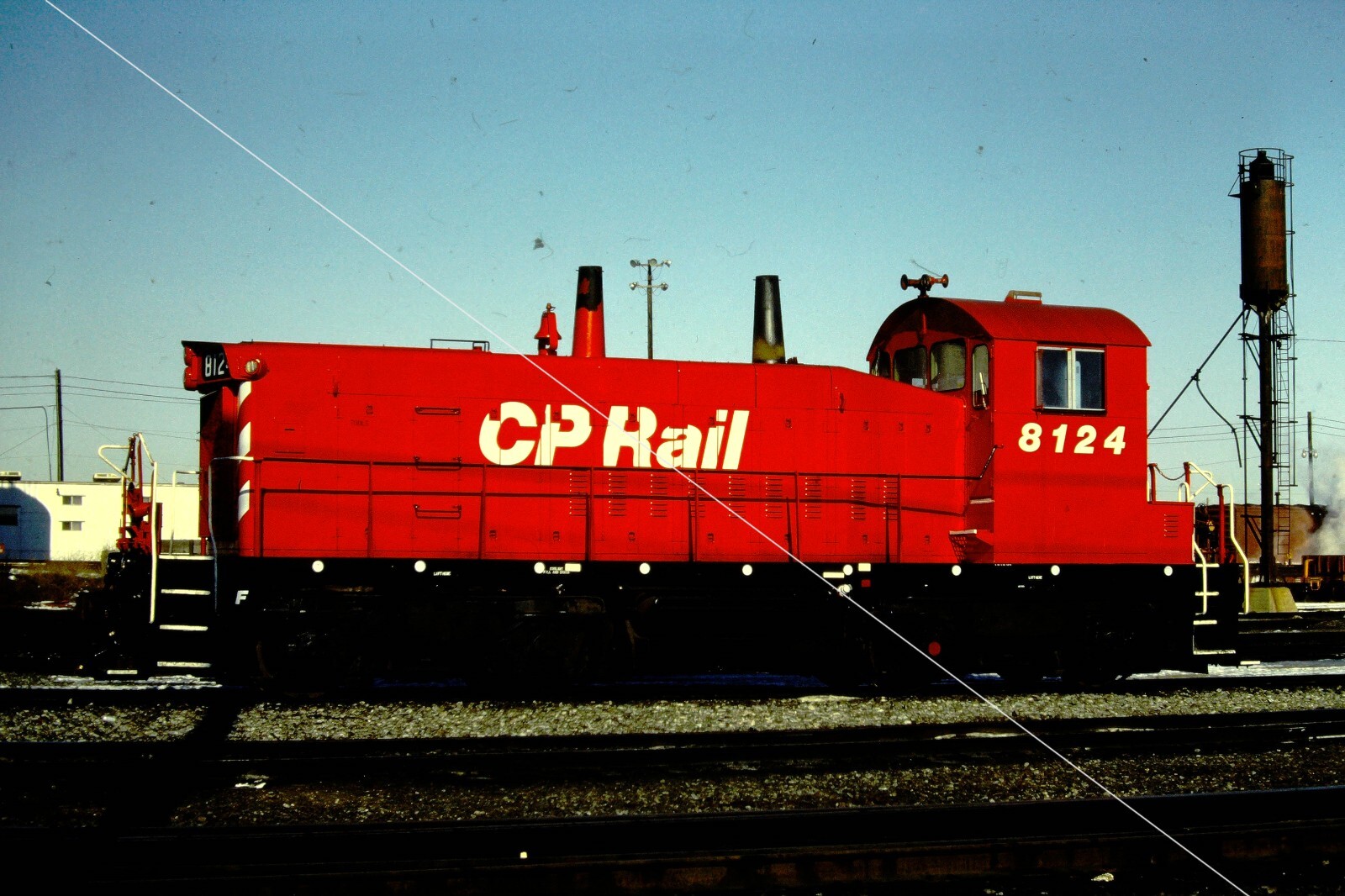 Org Rail Slide : CP 8124 Canadian Pacific locomotive at Toronto ☸ Mar 1990 ☸ Org Rail Slide : CP 8124 Canadian Pacific locomotive at Toronto ☸ Mar 1990 ☸