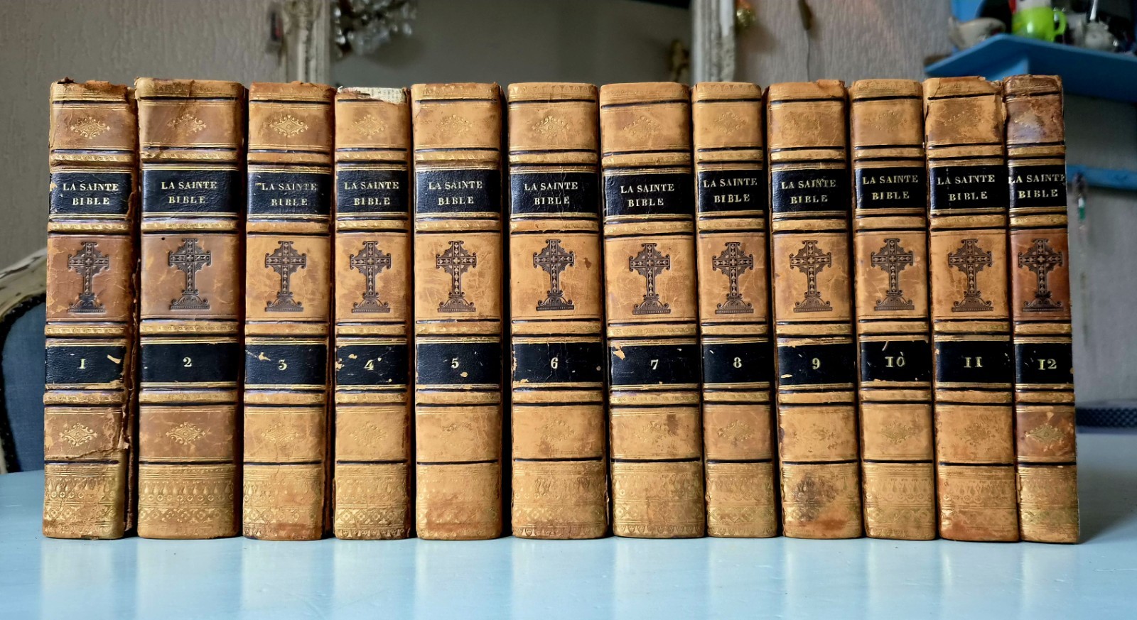 La Sainte Bible - Set of 12 volumes with 300 engravings after Marillier - 1789