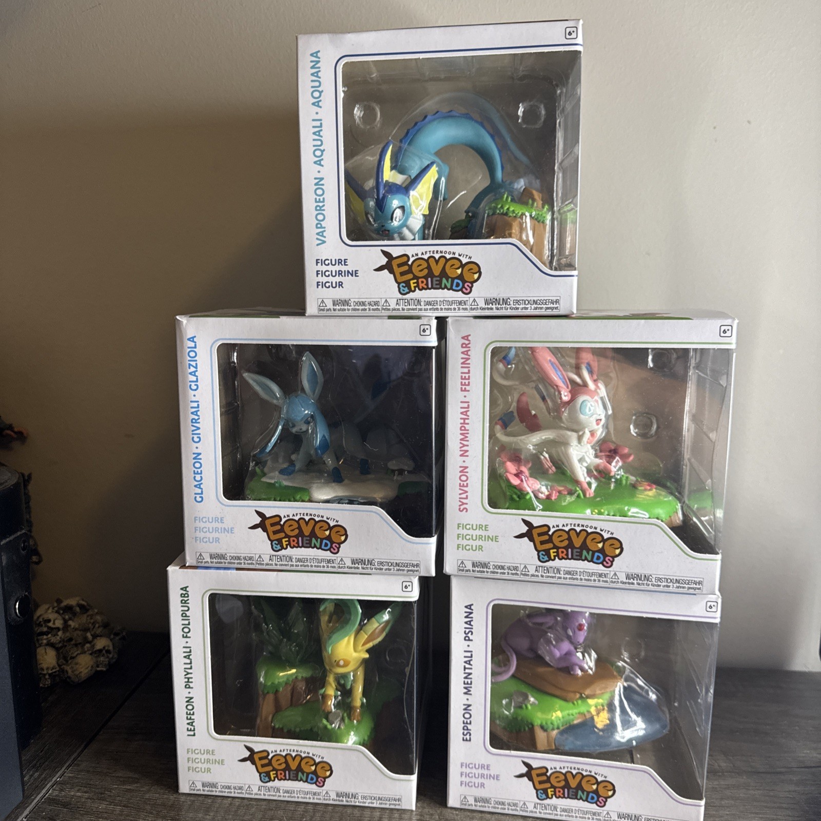 Lot Of 5 Funko Pokémon - An Afternoon with Eevee & Friends Vaporeon Sylveon