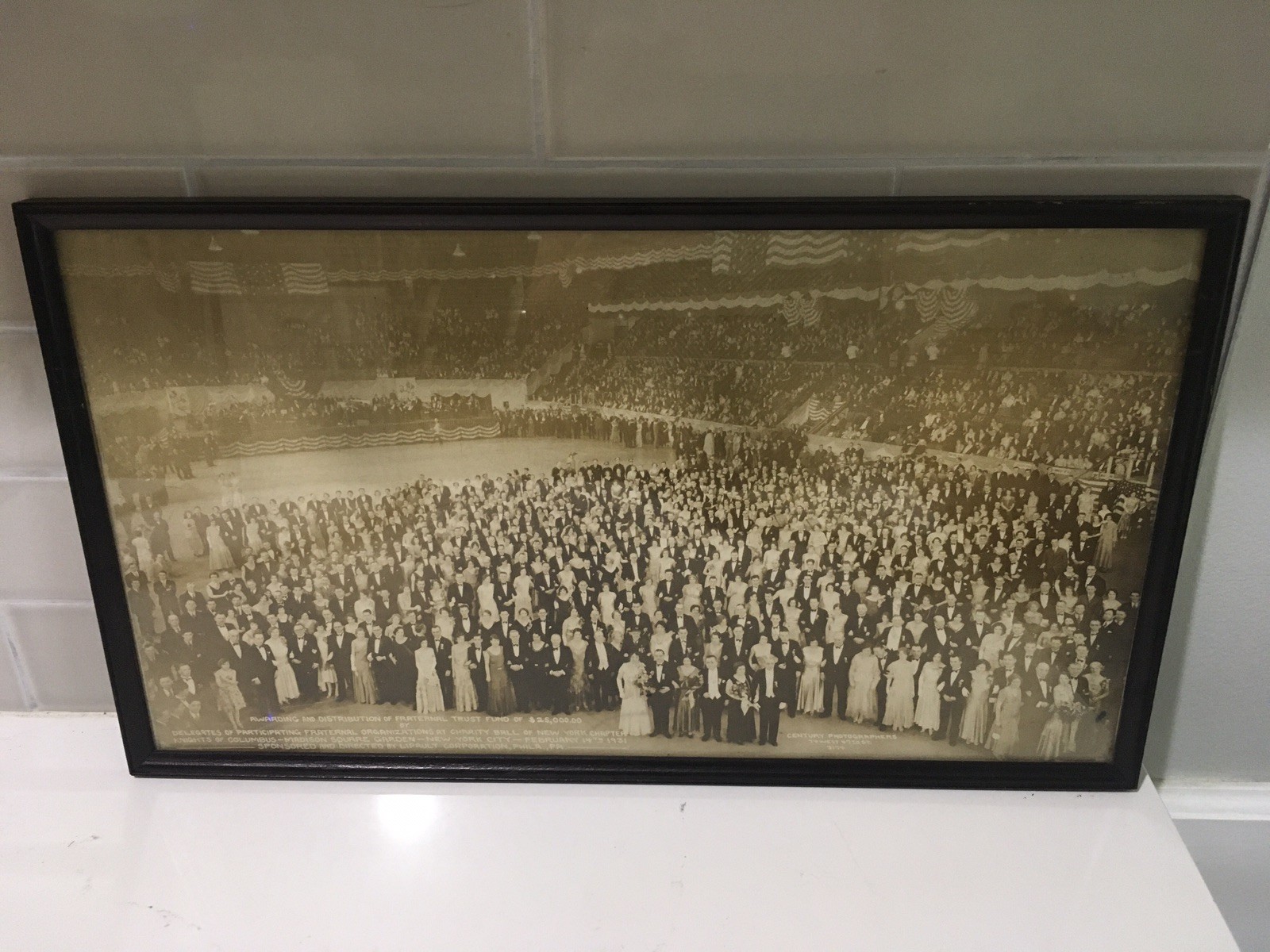 Madison Square Garden Vintage 2-14-1931 Knights Of Columbus Charity Ball Photo