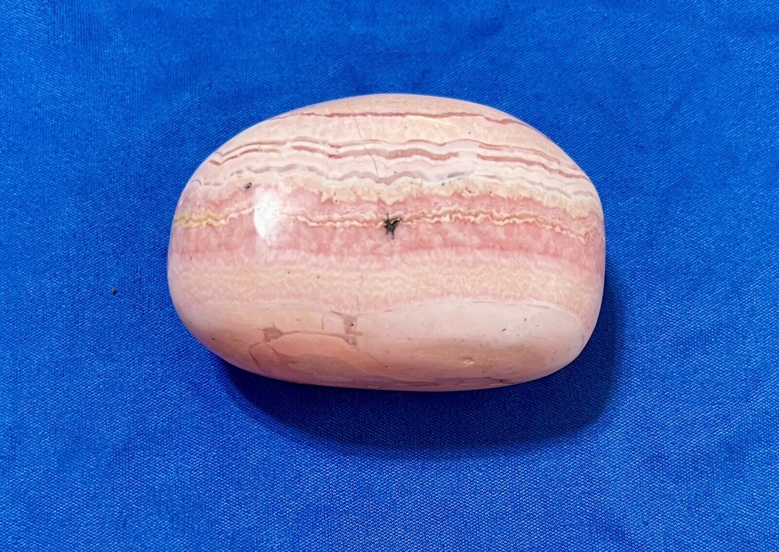 RHODOCHROSITE Gemstone Polished Palm Stone Healing Reiki - Peru