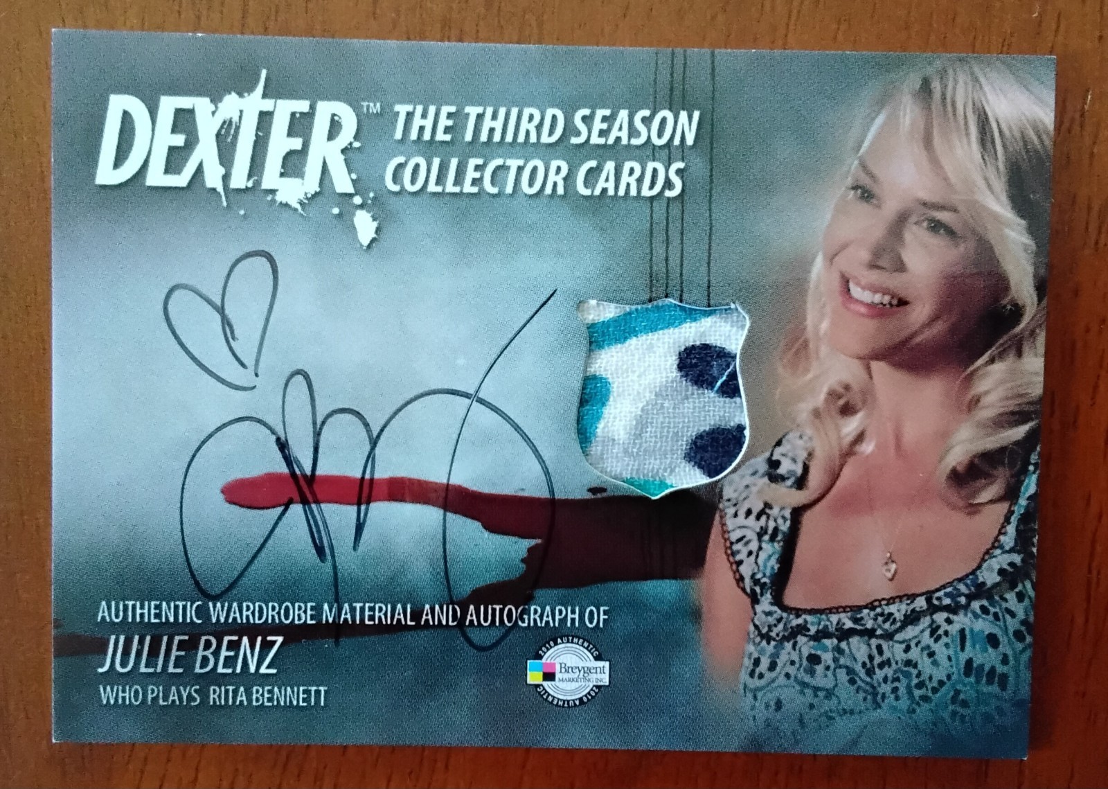 2010 Breygent Julie Benz Auto Autograph + Wardrobe - Rita Bennett - Dexter