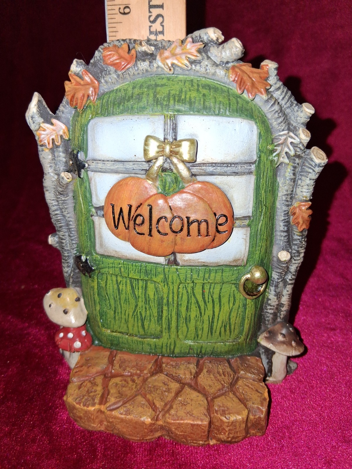 2016 Jo-Ann Stores Fairy Door Figurine - Welcome Pumpkin Door