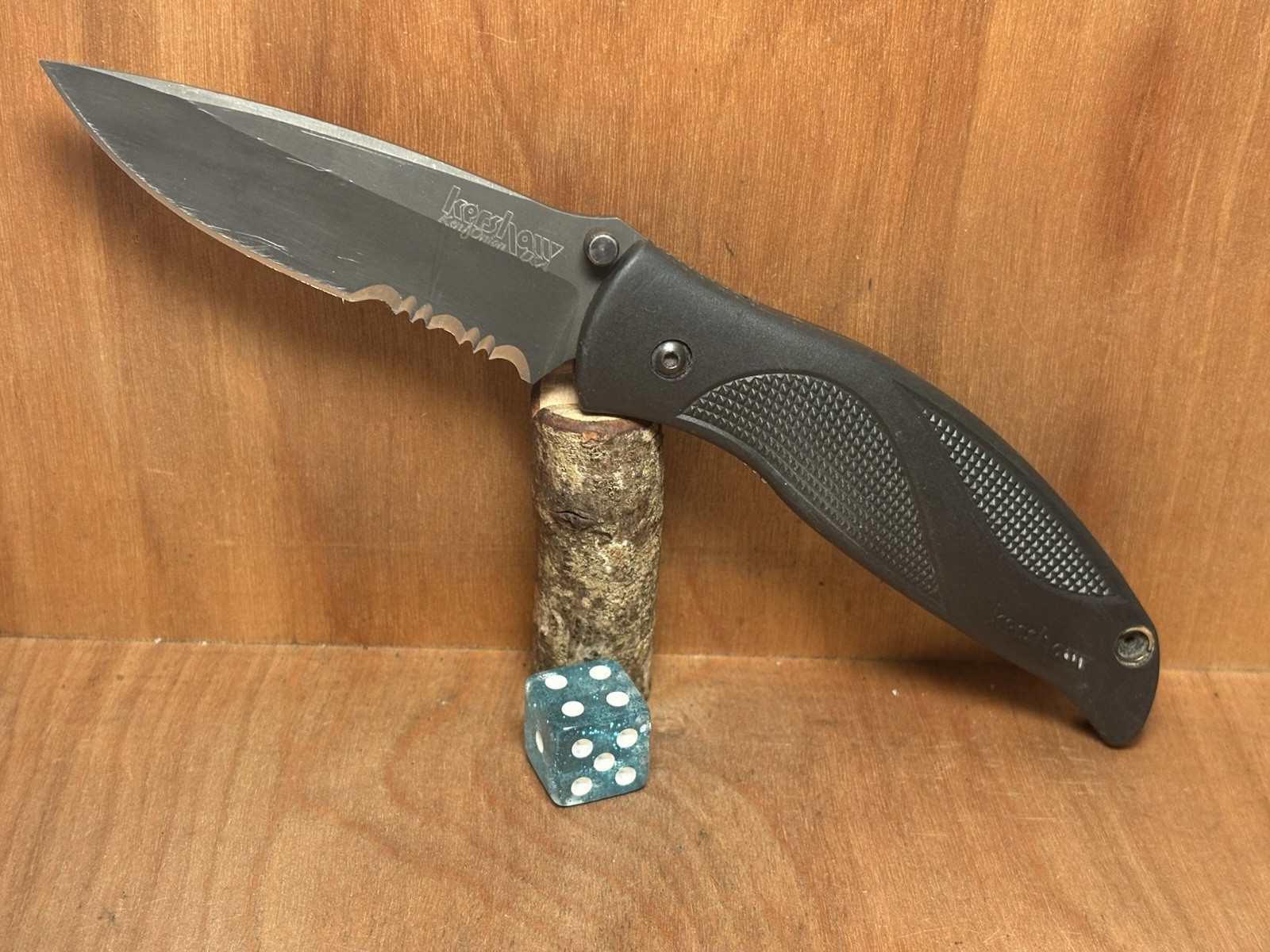 KERSHAW BLACKOUT 1550ST All Back Ken Onion Combo Blade Speedsafe USA EXCELLENT