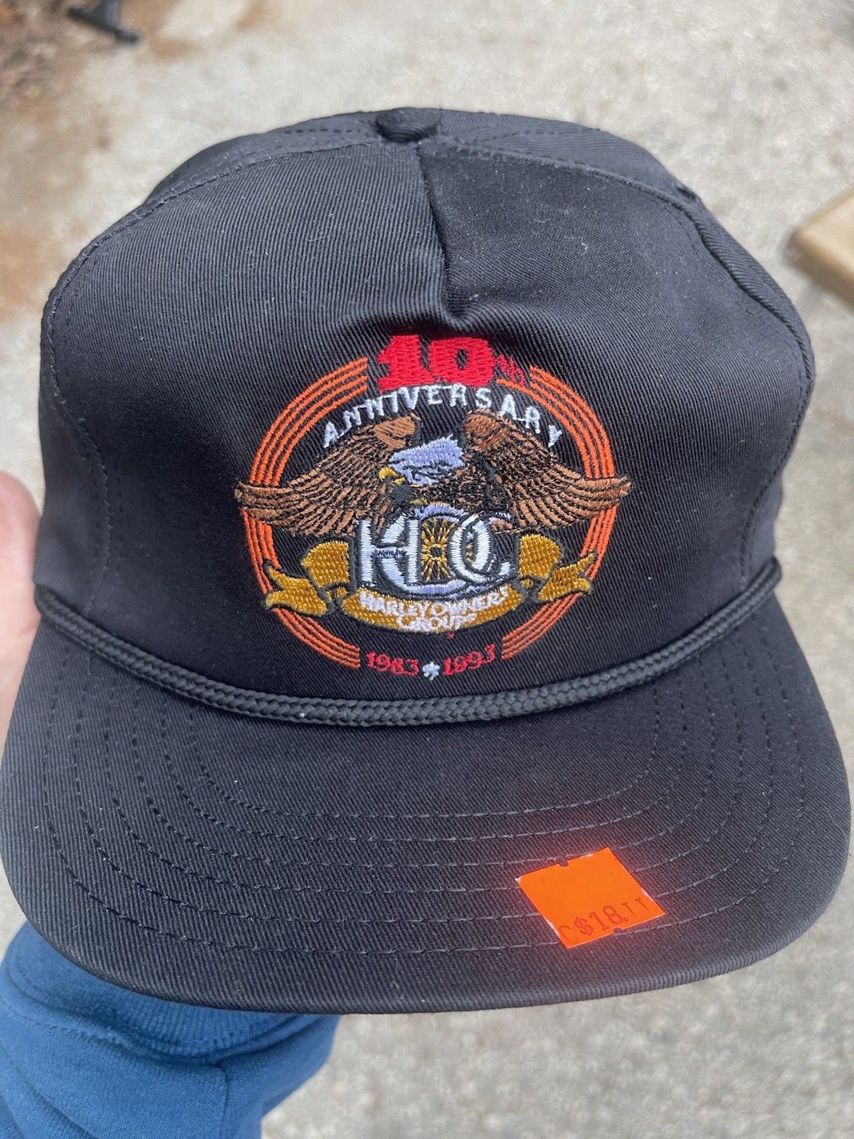 NOS Vintage Harley Davidson Hat Cap HOG 10th Anniversary OWNER\'S GROUP 1993 New