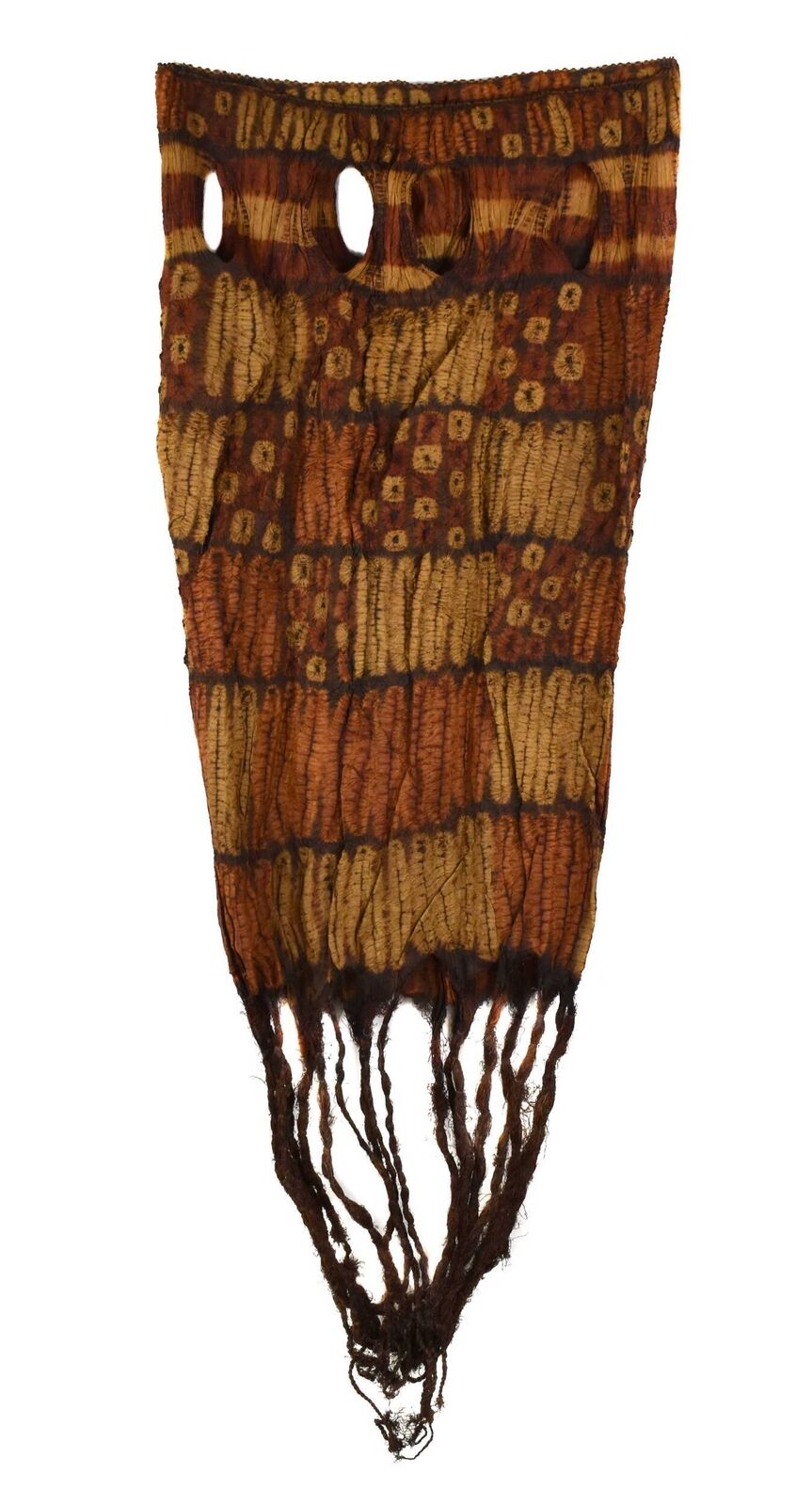 Dida Ceremonial Raffia Tie-Dye Textile Côte d\'Ivoire 36x34 inch