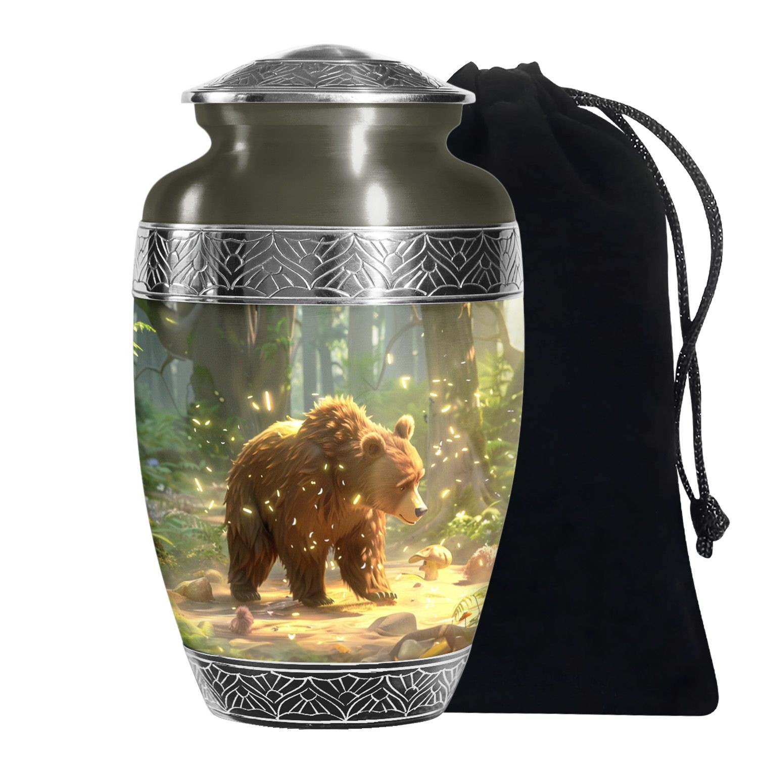 Bear Peace Cremation Urns for Ashes Women, Handcrafted Urn (10 Inch) Bear Peace Cremation Urns for Ashes Women, Handcrafted Urn (10 Inch)
