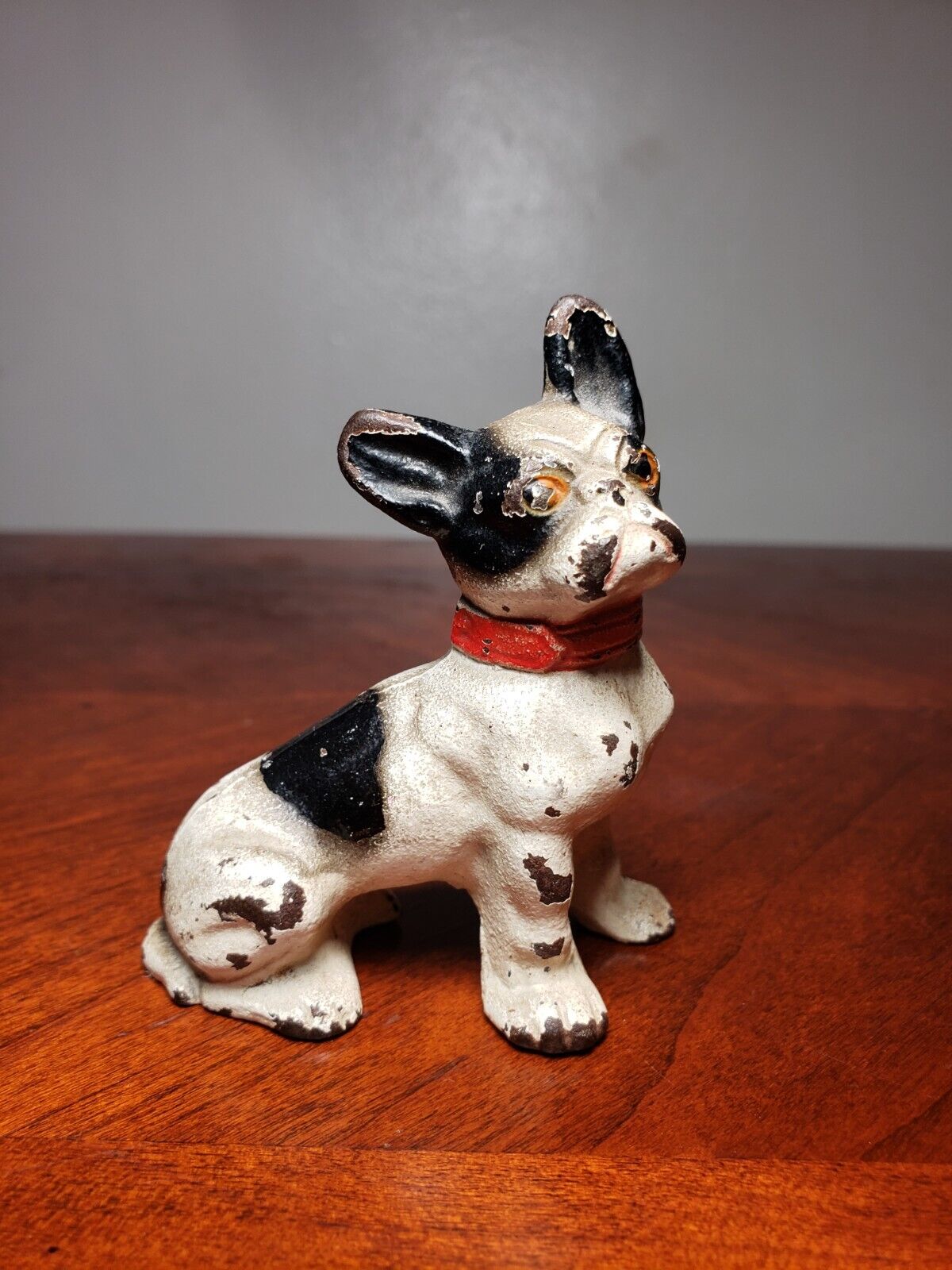 Antique Hubley Cast Iron French Bulldog Figurine/Paper Weight Original Paint