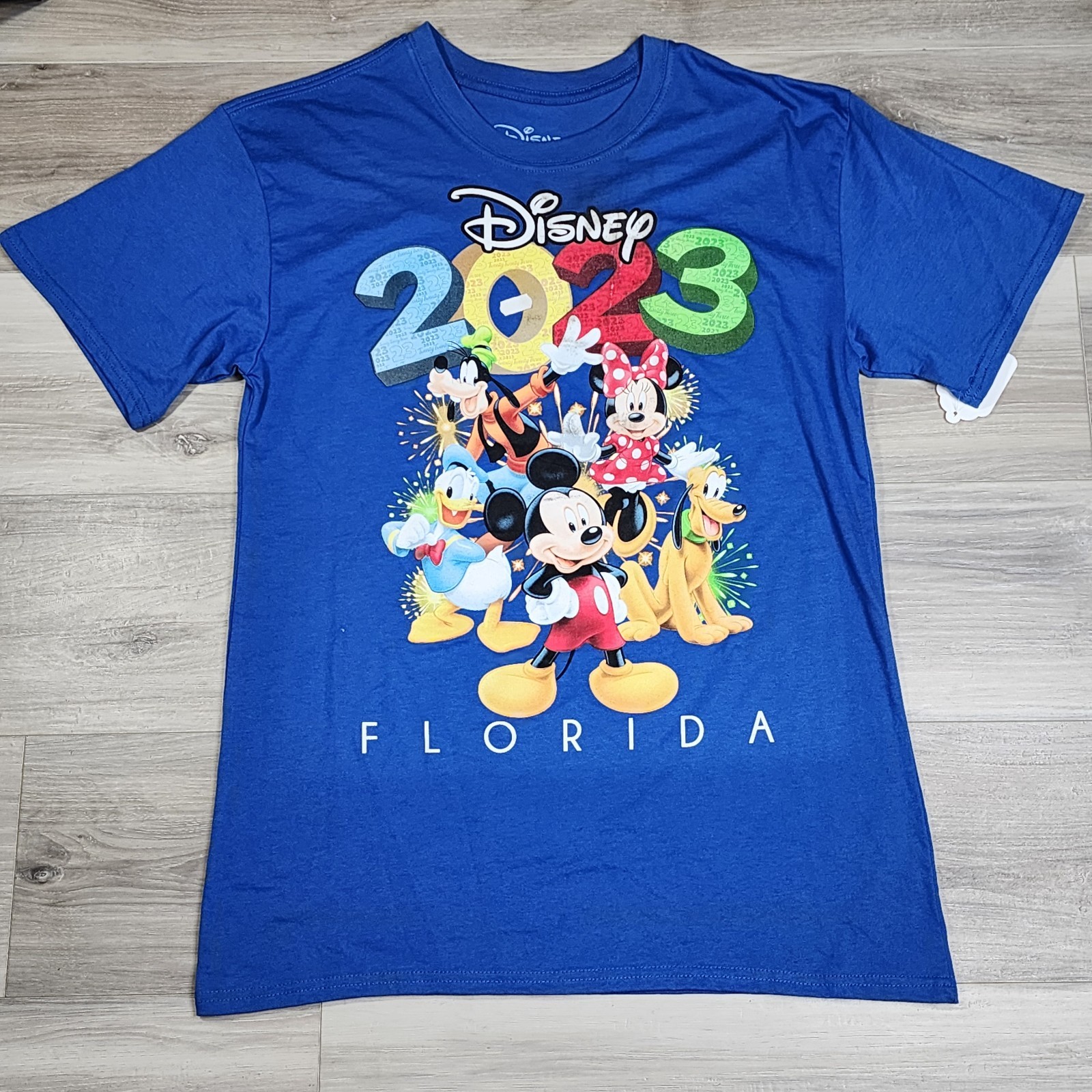 Disney T-Shirt Medium Blue 2023 Florida Short Sleeve