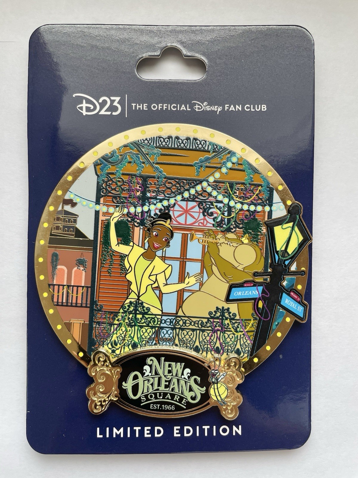 Disney D23 Tiana and Louie New Orleans Square 60th Anniversary Jumbo Pin LE 1000