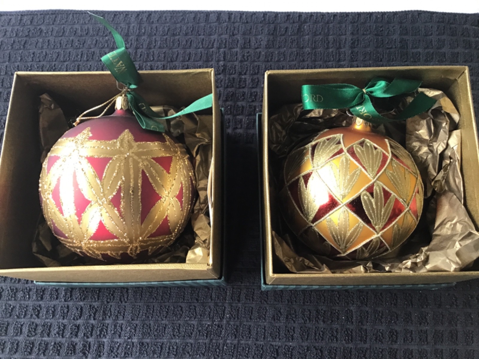 Lot Of 2 Waterford Holiday Heirloom Ornaments Lot Of 2 Waterford Holiday Heirloom Ornaments
