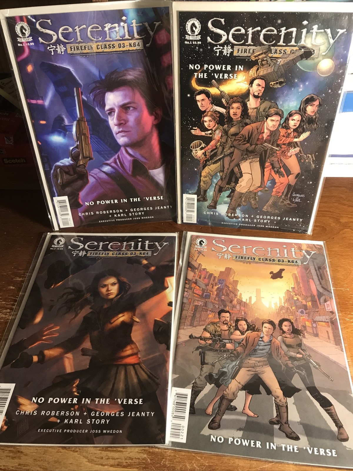 Serenity NO POWER IN THE VERSE Dark Horse Comics Issues 1-3 Variant Covers