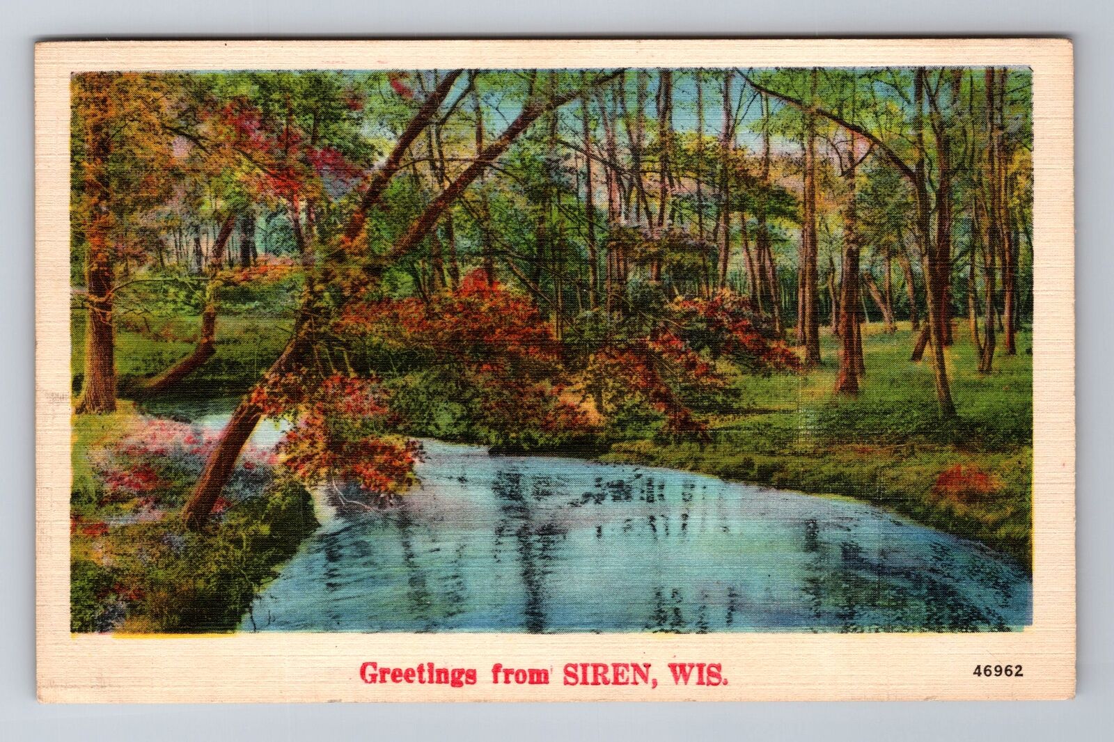 Siren WI-Wisconsin, Scenic Greetings, Antique, Vintage c1946 Postcard