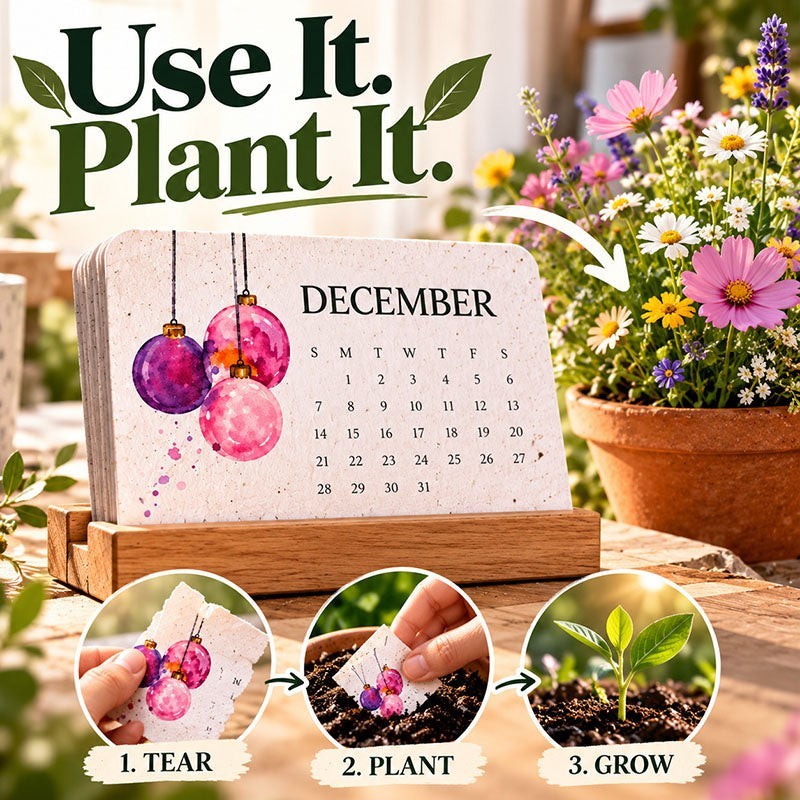 Plantable Seed Calendar 2027 Growable Seed Paper Calendar
