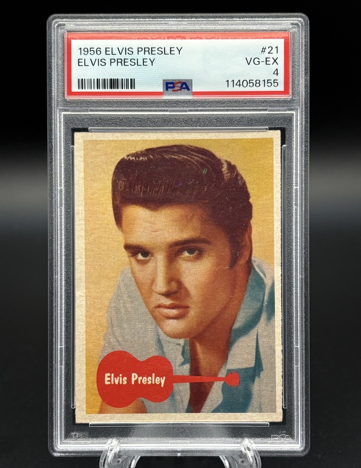 1956 Topps Bubbles ELVIS PRESLEY#21 Rookie Portrait Card PSA 4 1956 Topps Bubbles ELVIS PRESLEY#21 Rookie Portrait Card PSA 4