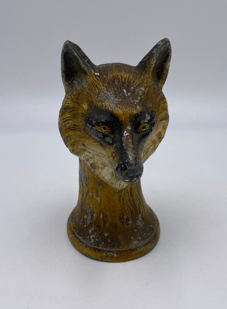 Vintage Rubal New York Cast Metal Fox Head Bottle Opener