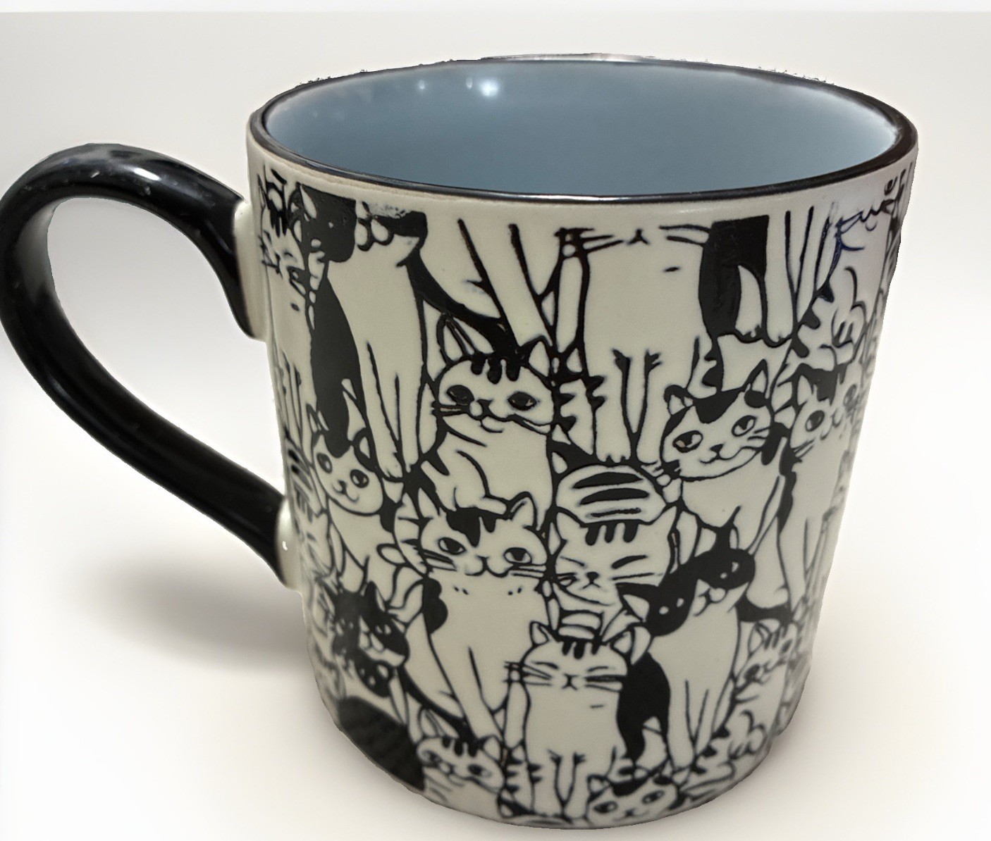 SPECTRUM DESIGNZ Cat Faces EMBOSSED CERAMIC COFFEE MUG~2023 SPECTRUM DESIGNZ Cat Faces EMBOSSED CERAMIC COFFEE MUG~2023