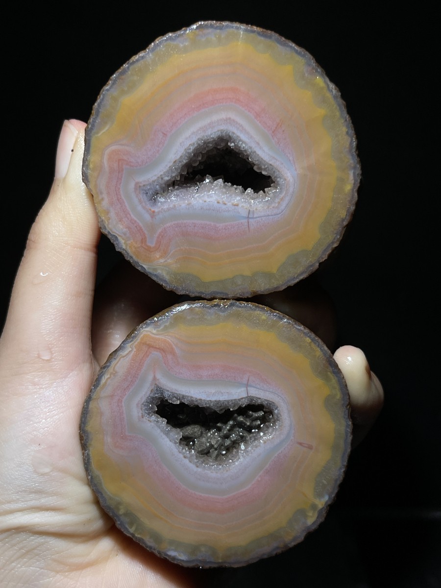 1Pair Rough Unpolished China Agate Achat Nodule Xuanhua VERY RARE 359g 132
