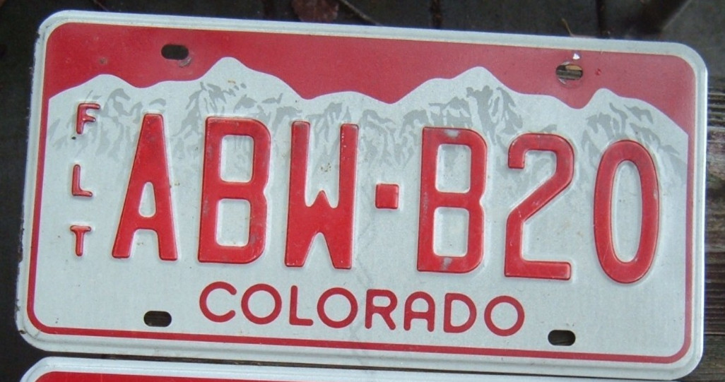 COLORADO red License Plate nice condition - your choice FREE US shipping COLORADO red License Plate nice condition - your choice FREE US shipping