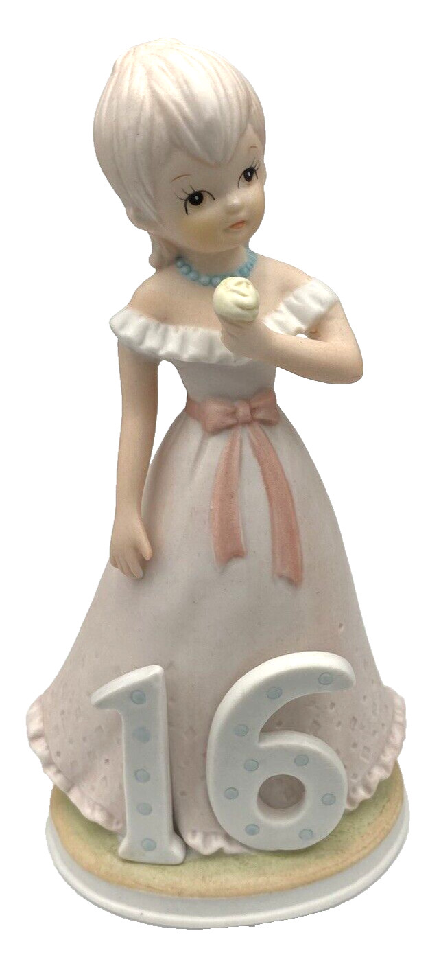 Vintage Lefton Porcelain Christopher Collection Figurine, Age 16 Girl, #03448/P Vintage Lefton Porcelain Christopher Collection Figurine, Age 16 Girl, #03448/P