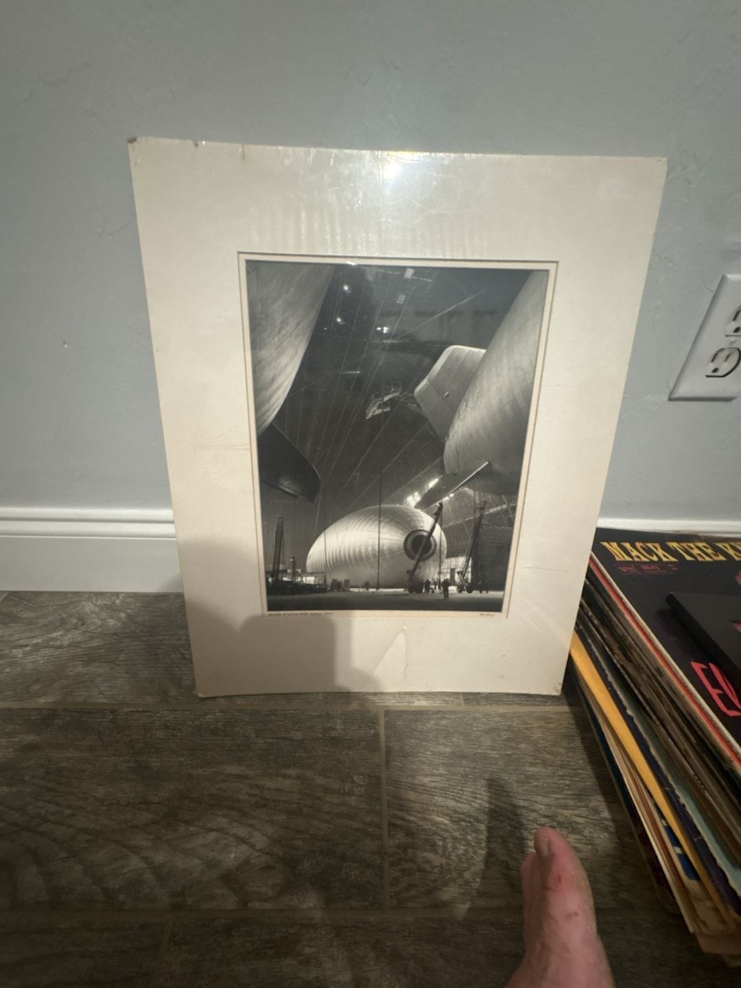 Vintage Tom Riggs Blimps at Goodyear Akron Ohio Framed Photo Print