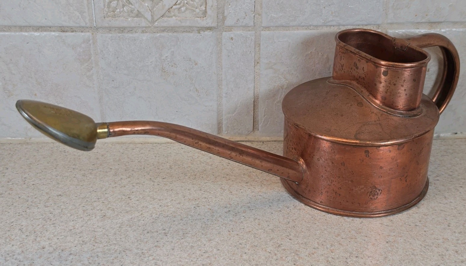 Vintage Genuine Haws Watering Can England Copper Long Spout Sprinkler Pint Vintage Genuine Haws Watering Can England Copper Long Spout Sprinkler Pint