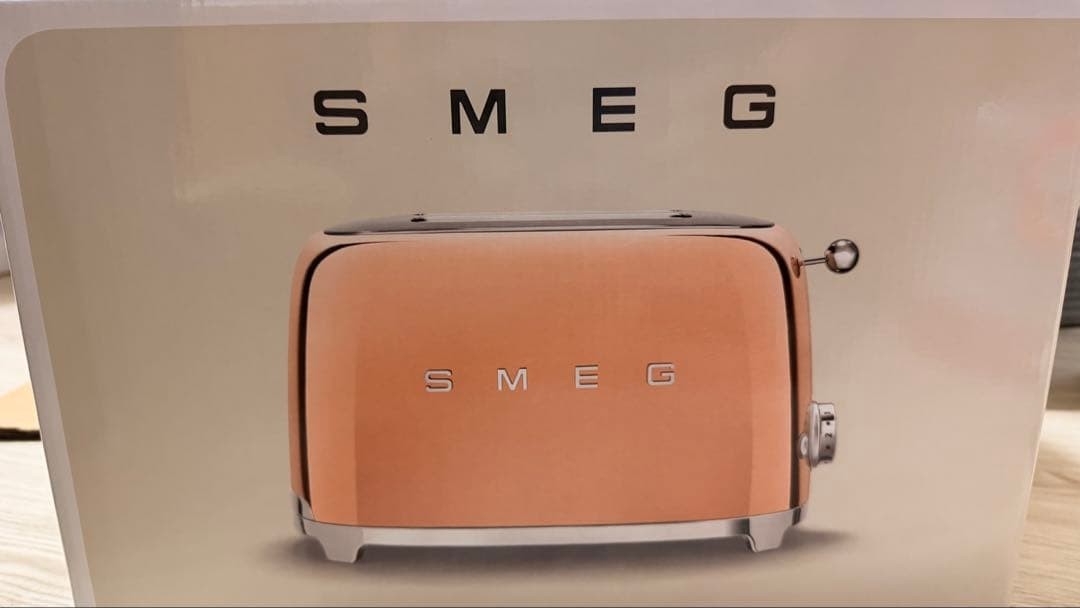Smeg TSF01 2 Slice Toaster Rose Gold Bagel Defrost Reheat Japan Model