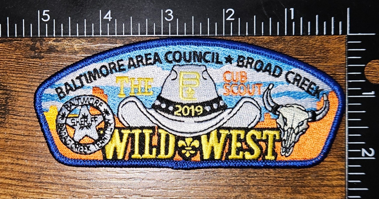 Baltimore Area Council Broad Creek 2019 Cub Scout Wild West CSP Patch BSA Baltimore Area Council Broad Creek 2019 Cub Scout Wild West CSP Patch BSA