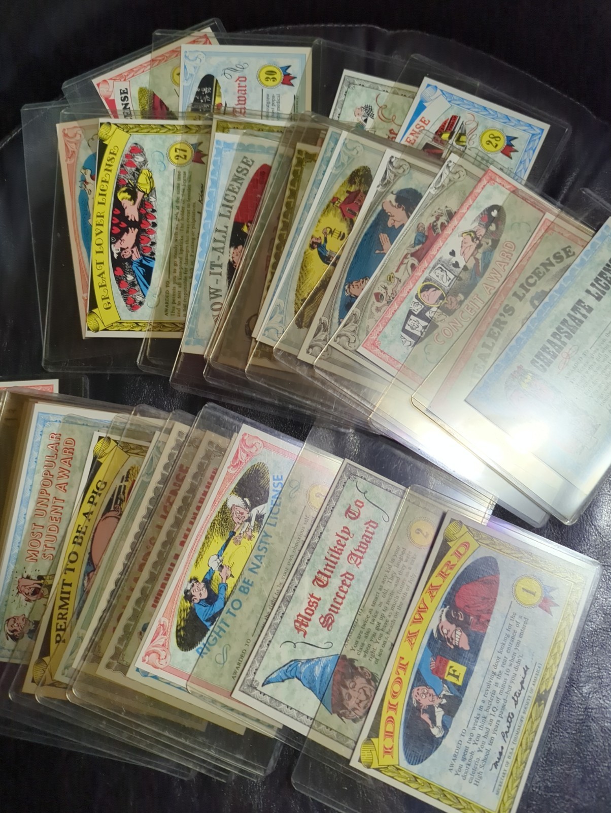 1964 Topps Nutty Awards Near Mint In Protectors Full 32 Set