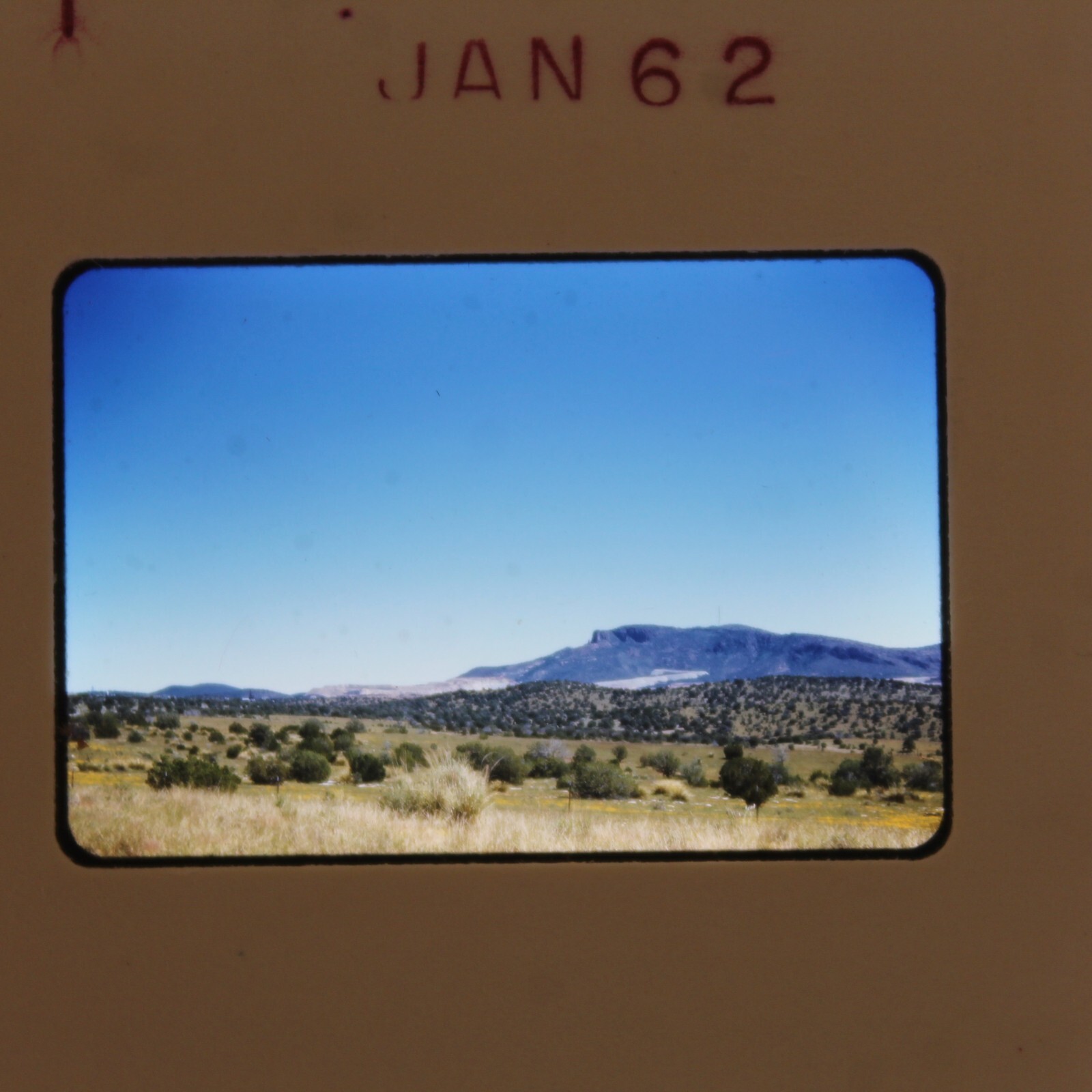 Desert Landscape Possibly New Mexico Kodachrome 35mm Color Slide 1962 #2