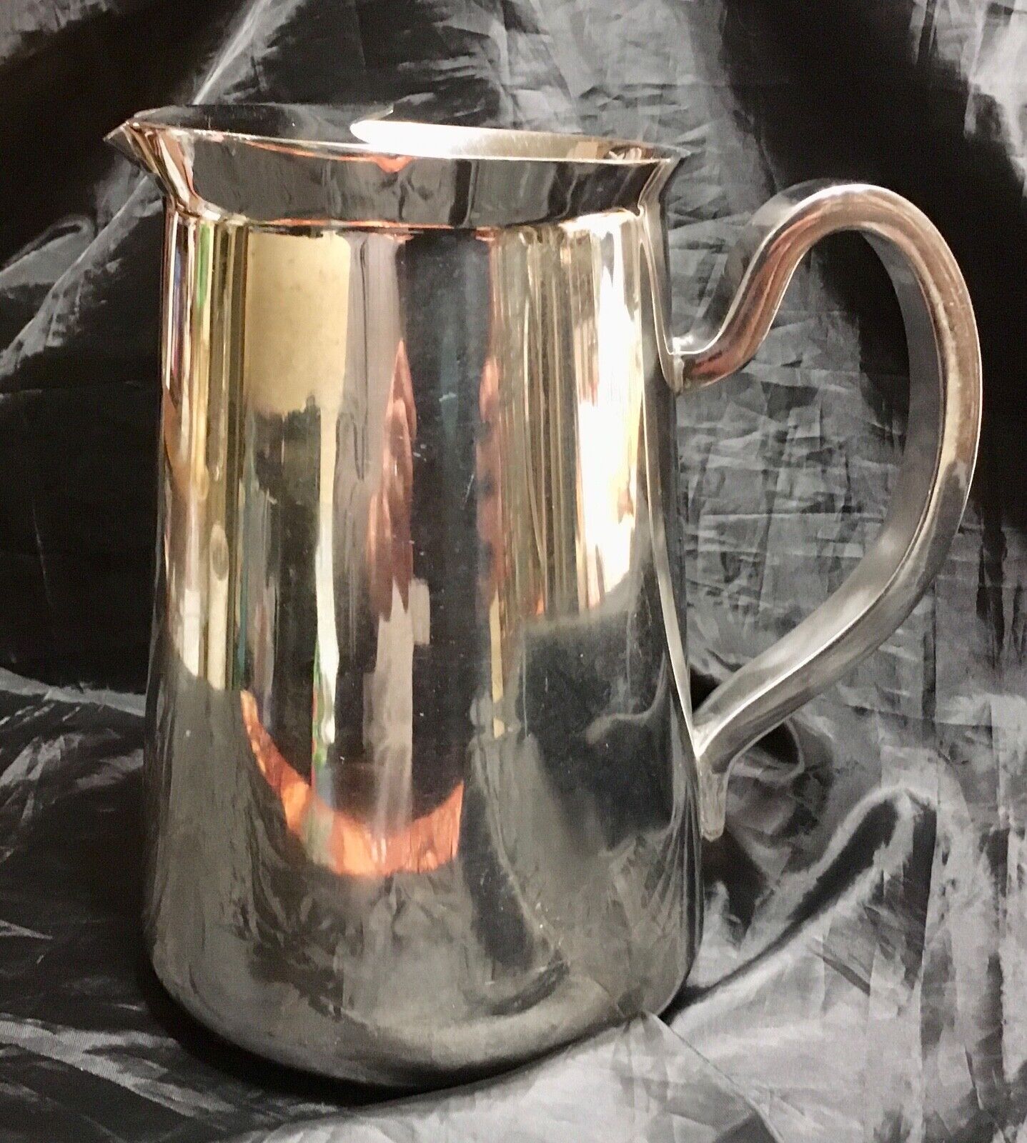 Large D.W. Haber and Son N.Y. Heavy Insulated Hotel Stainles Steel Water Pitcher