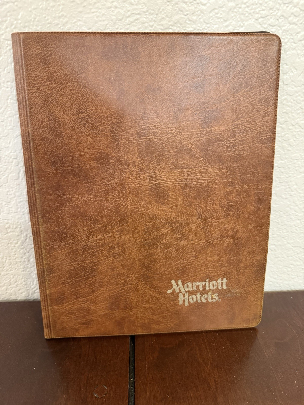 Marriott Hotels International Rare BROWN Binder Folder vintage
